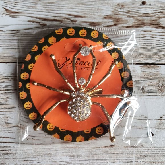 💕Princess Accessories Rhinestone Spider Pin💕 - Picture 1 of 3